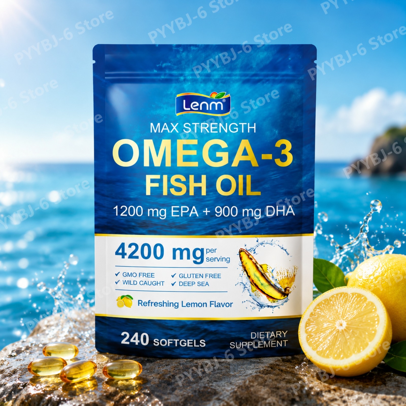 Lenm Triple Strength Omega-3 4 - Omega 3 Fish Oil review and price